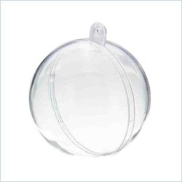 Feestdecoratie 20 -stks kerst banen hangende decoraties bal transparant open plastic ornament kinderen zijn voorraden voorraden drop yydhhome dh1ka