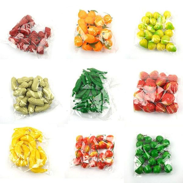 Décoration de fête 20 pcs/lot Fruits artificiels Mini Fruits Simulation légumes maison fenêtre affichage Pographie accessoires cuisine KidsParty