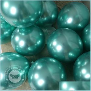 Décoration de fête 20pcs / lot fruit vert ballon métallique or argent rouge ballons en latex anniversaire arc décor enfants hélium goutte Deli Mxhome DH376