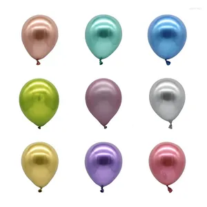 Décoration de fête 20pcs ballon de latex métallique mariage gonflable métal chrome ballons d'hélium anniversaire anniversaire décor ballons d'air Globos