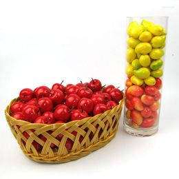 Decoración de fiesta 20 unids Mini fruta artificial Espuma Fresa Manzana Cereza Simulación falsa Realista Hogar Jardín de bodas para