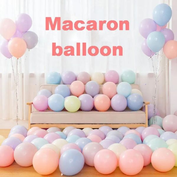 Décoration de fête 20pcs / pack 10 pouces de latex macaron Balloons épaissis 2,2 g de bonbons ballon de couleur pour le rideau d'anniversaire de mariage décoration de remise des rideaux