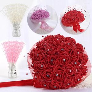 Décoration de fête 20pcs perles de perle String Bouquet Mariage mariée tenant des fleurs accessoires de décoration Garland