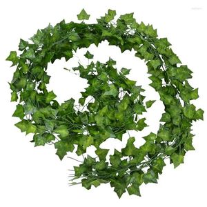 Feestdecoratie 24 Branch/set Artificial Ivy Silk Fake Hanging Vine Plant Leaves Home Decor slinger voor muur