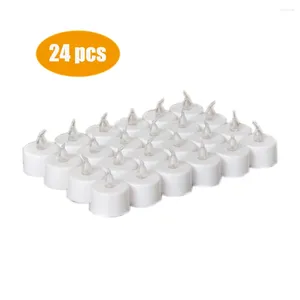 Party Decoratie 24 PCS Flameless Led Tea Lights Candles Battery Powered Fake 100 Hours for Wedding Home