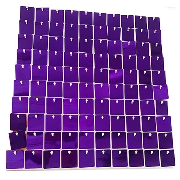 Decoración de fiesta 24 PCS Lentejuelas Shimmer Wall Telón de fondo Glitter Paneles activados por aire con rejilla de enclavamiento transparente para boda Baby Shower