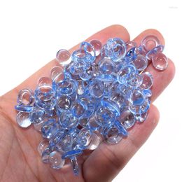 Décoration de fête 24pcs petites sucettes acryliques perles favorise la douche de bébé pour table gibier fournit des décoration 11 x 20 mm