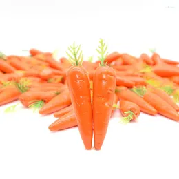 Décoration de fête 25 / 50pcs Mini carotte artificielle en plastique mousse faux fruits et légumes baies pour Noël Pâques cuisine décor à la maison