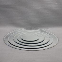 Party Decoratie 25 stcs) Silver Round Shape Wedding Centerpieces Acryl Mirror Table top voor Yudao1480