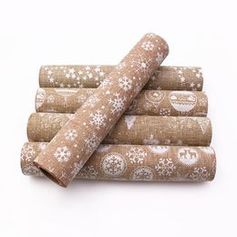 Party Decoratie 28 270cm Muti Styles Christmas Table Runner Artificial Jute Fabric Gedrukt Tableecloth Home Tabree Pad