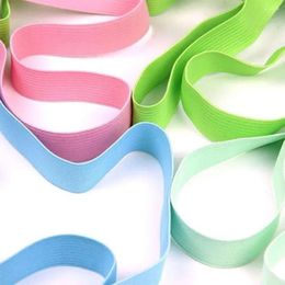 Feestdecoratie 2m 1 inch elastische banden breien kleurrijke elasticiteit voor kleding naaien accessoires riem tafel rokken bruiloft baby shower diy