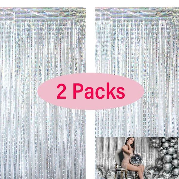 Décoration de fête 2 pack en aluminit Retard de rideau en arrière