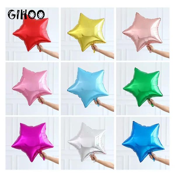 Décoration de fête 2pcs 24inch Star Foil Ballons Or Et Argent Rose Rose Bleu Vert Hélium Ballon Baby Shower Anniversaire Mariage Décor