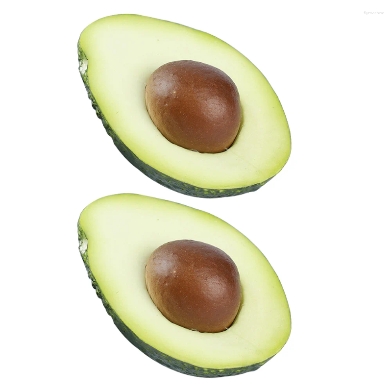 Party Decoration 2pcs Artificial Avocado Model Simulation Food Toy Home Desktop Fruit Ornament