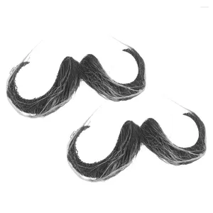 Party Decoration 2pcs Fake Moustache gesimuleerde baardstick op zelfklevend realistisch