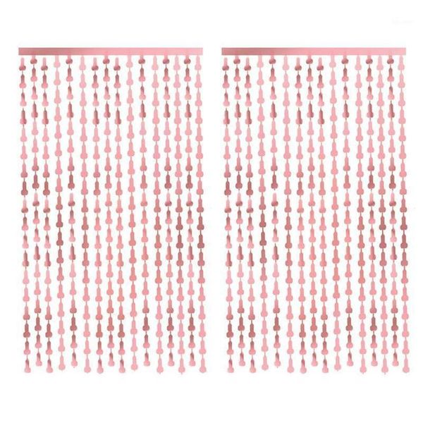 Décoration de fête 2pcs / lot 2M Pénis Toile de fond Rideau PVC Bachelorette Décorations Mariée à être équipe de mariage Decor235k