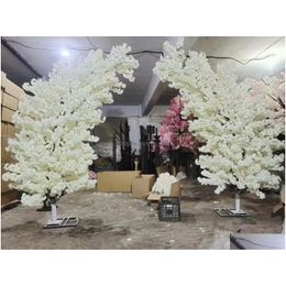 Feestdecoratie 2 stks/settall 300 cm nieuwe aankomst bruiloft bloemboog aangepaste kersenboom kunstmatige bloesem voor drop levering home g dhrbn