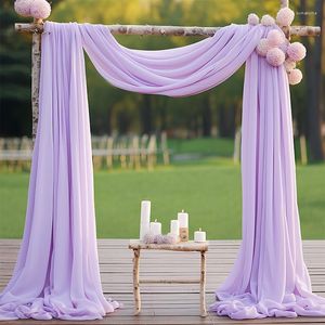 Décoration de fête 2pcs arc de mariage drapé en mousseline de soie pure tulle rose cristal tissu rideau suspendu cérémonie réception toile de fond décor à la maison