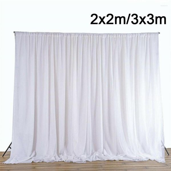 Décoration de fête 2x2m / 3x3m blanc pure de mariage en soie en toile de fond de toile de toile