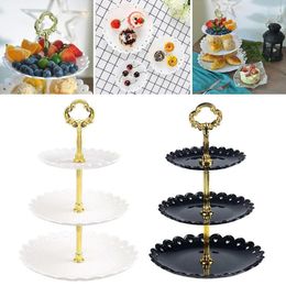 Feestdecoratie 3 Laag Cake Stands Fruitplaat Trade Display Verjaardagsdessert Wedding Candy Chocolate Storage Tool