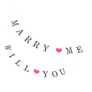 Partijdecoratie 3 m Wedidng Banner Props Wedding Bunting Huwelijksvoorstel Wil je met me trouwen