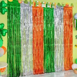 Décoration de fête 3 Pack Saint-Patrick's Day Foil Fringe rideaux