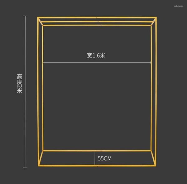 Decoração de festa 3 pçs luxo brilhante arco de casamento quadrado banhado a ouro balões de flores suporte para aniversário palco fundo quadro