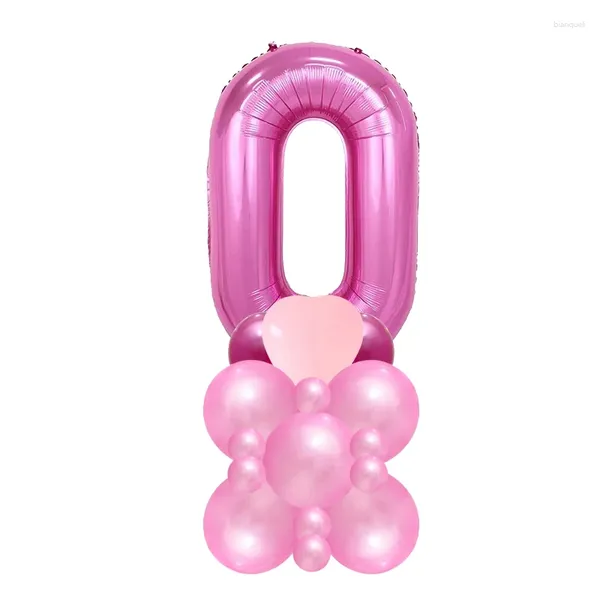 Party Dekoration 30 Zoll Rose Rot 0-9 Zahl Ballons Hochzeit Latex Helium Matte Runde Ballon Geburtstag Baby Dusche Globos Dekor