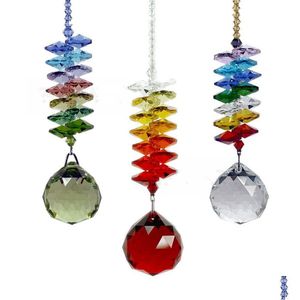 Décoration De Fête 30Mm Lustre Cristaux Boule Prismes Arc-En-Ciel Octogone Chakra Suncatcher Pour Cadeau Arbre De Noël Ornement Suspendu Xb1 Dh0Z1