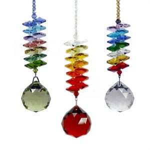 Décoration de fête 30mm Lustre Cristaux Boule Prismes Arc-En-Ciel Octogone Chakra Suncatcher pour Cadeau Arbre De Noël Ornement Suspendu XB1