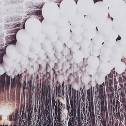 Feestdecoratie 30 stks 12 inch Zilver Witte Ballon Gelukkige Verjaardag Bruiloft Decor Globos Pearl Air Helium Ballen Baby shower Benodigdheden