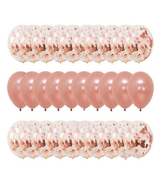 Décoration de fête 30pcSet Rose Gold Balloon Confetti Set Anniversaire Anniversary Wedding Gift For Guests8255022