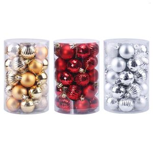 Feestdecoratie 34 stks kerstballen baubbles diy ornamenten voor het jaar indoor feestelijk