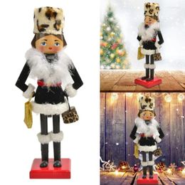 Decoración de fiesta 38 cm Cascanueces Soldado Princesa Estatuilla de madera Juguete Decoraciones navideñas Regalo