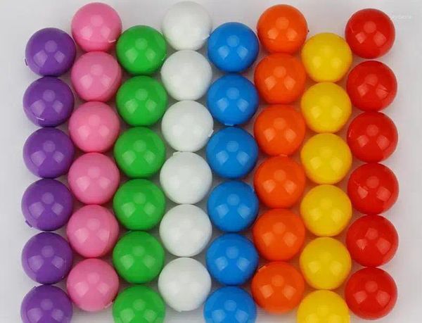 Décoration de fête 38mm vide en plastique jouet vente boule colorée bonbons cadeau conteneur Festival en gros