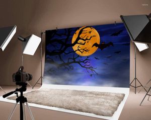 Party Decoration 3D HD Gedrukt Halloween Background Magic Moon Design Festival Dunne achtergrond Po Studio Pography