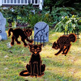 Feestdecoratie 3 stuks Grondstekker Outdoor Decor Halloween Decoraties Kerstboom Ornamenten Festival Stakes Schoorsteen Props