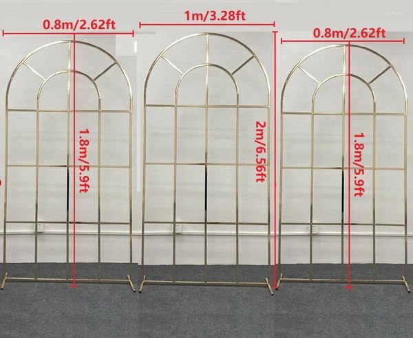 Décoration de fête 3pcs Fleur de mariage Arc de fond de fond de la scène de la scène en fer forgé pour la scène pour la scène de la pelouse