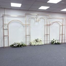 Décoration de fête 3 pièces accessoires de signe de bienvenue fleur grand arc de coeur salle de mariage écran fond cadre anniversaire scène Floral mur décors