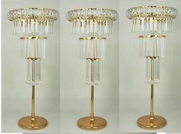 Décoration de fête 4/5/10 PCS Gold Crystal Flow Vase Vase Table de mariage Candelabra Birthday Flower Home Decor