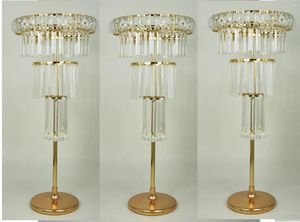 Feestdecoratie 4/5/10 PCS GOUD CRYSTAL FOWE VASTE TRUUDTAFEL Candelabra Verjaardagsbloemhouder Home Decor