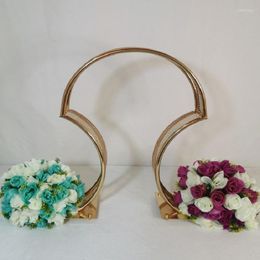 Party Decoration 4/6/10 stks Gold Arch Stand Road Lead Wedding Tafel Middelpunt Flower Rack voor evenement