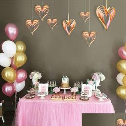 Décoration de fête 4 / 6Pcs Amour Coeur Plafond Guirlande Suspendue Mariage Home Decora Diy Bachelorette Ornements Drop Delivery Garden Festi Dhcel