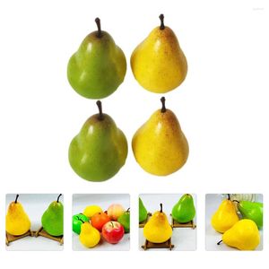 Feestdecoratie 4 stuks Kunstmatige peer Etalageversiering Pography Rekwisieten Kastdecor Simulatie Fruit Herfst Leermiddelen Peren