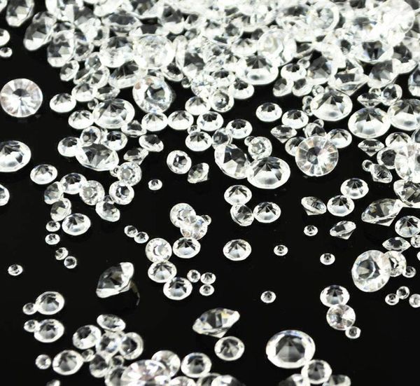 Décoration de fête 4000pcspack confettis décor de mariage cristaux acryliques fournitures célébration 2575mm minuscule table de diamant dispersé6577460
