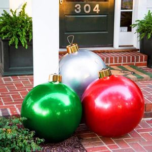 Décoration de fête 40 cm boule de noël avec trou suspendu arbre de noël pendentif incassable écologique incassable ornements pour