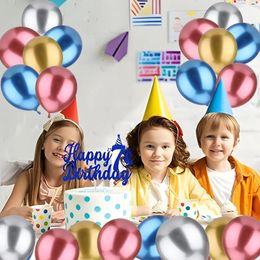 Décoration de fête 40pcs 12 pouces kits de ballon en latex brillant métalliques pour arch joyeux anniversaire décor anniversaire de mariage baby shower