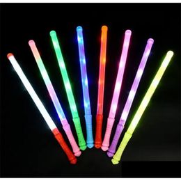 Décoration de fête 48cm 30pcs Glow Stick LED Rave Concert Lights Accessoires Neon Sticks Toys in the Dark Cheer AU04 Drop livraison DH6EF