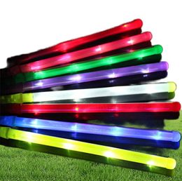 Décoration de fête 48cm 30pcs Glow Stick LED Rave Concert Lights Accessoires Neon Sticks Toys in the Dark Cheer8478879