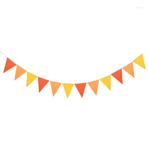 Feestdecoratie 4M 12 Vlaggen Oranje En Geel Herfst Wimpels Verjaardag Vlaggenlijn Kinderdag Banner Jaarbenodigdheden